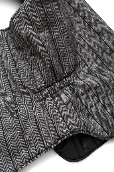 LL Vest Wool Striped HB - Dk. Grey