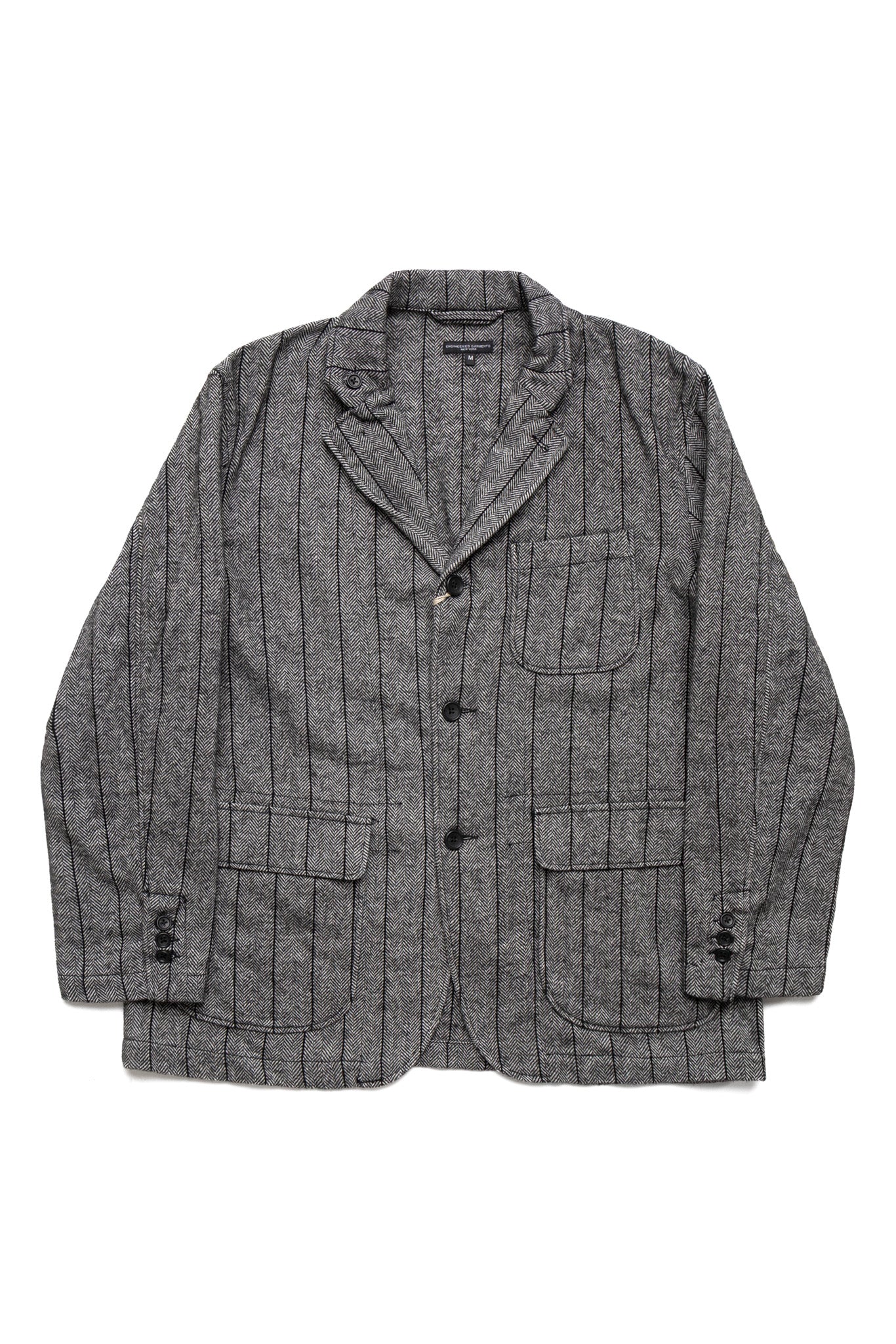 Loiter Jacket Wool Striped HB - Dk.Grey