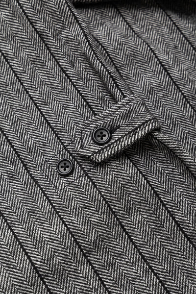 Loiter Jacket Wool Striped HB - Dk.Grey