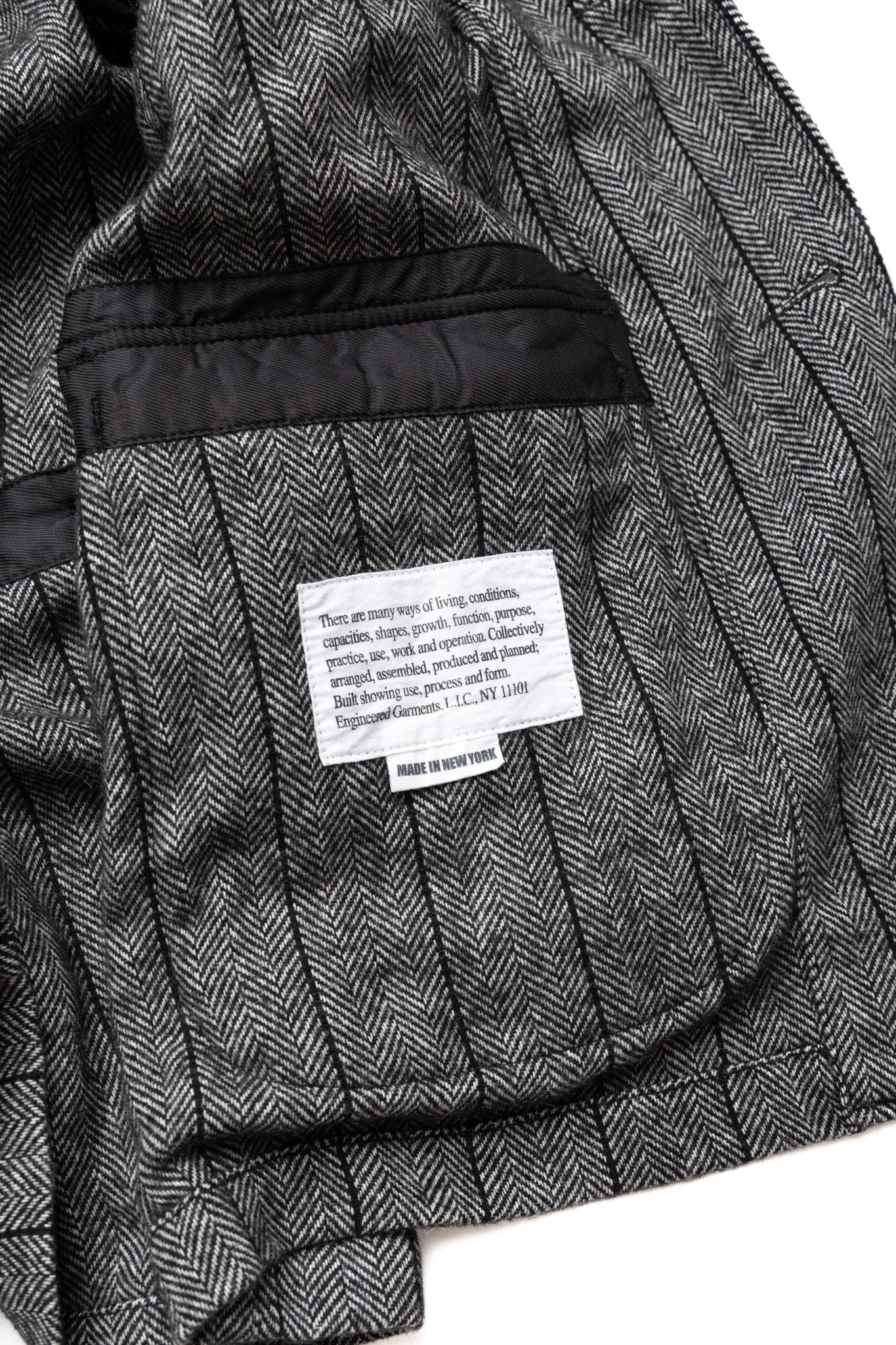 Loiter Jacket Wool Striped HB - Dk.Grey