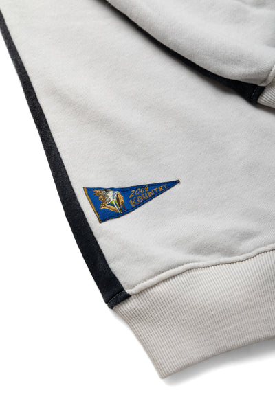 Fleece Knit 2TONES Remake BIG SWT (BONE) - Ecru x Black