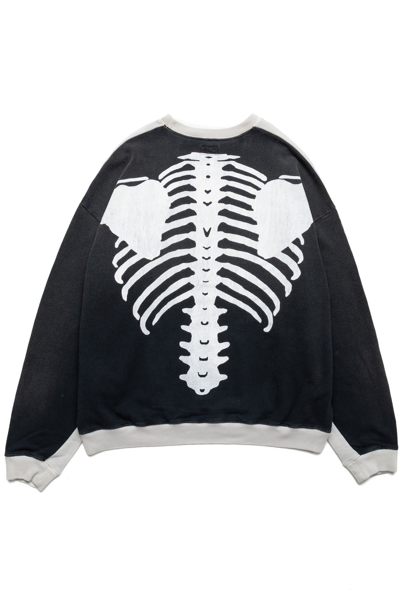 Fleece Knit 2TONES Remake BIG SWT (BONE) - Ecru x Black