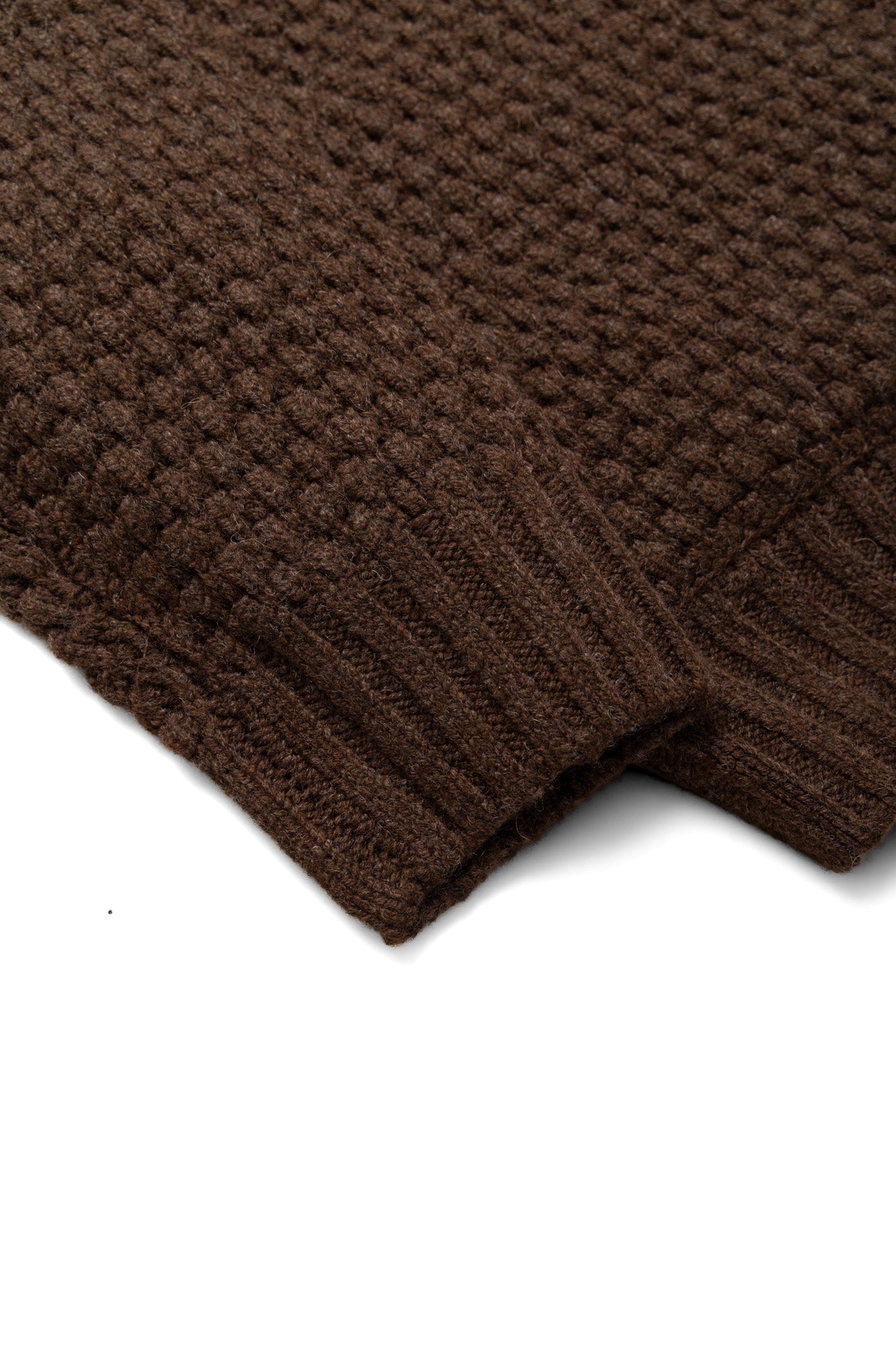 Full Zip Style Popcorn Pattern - Brown