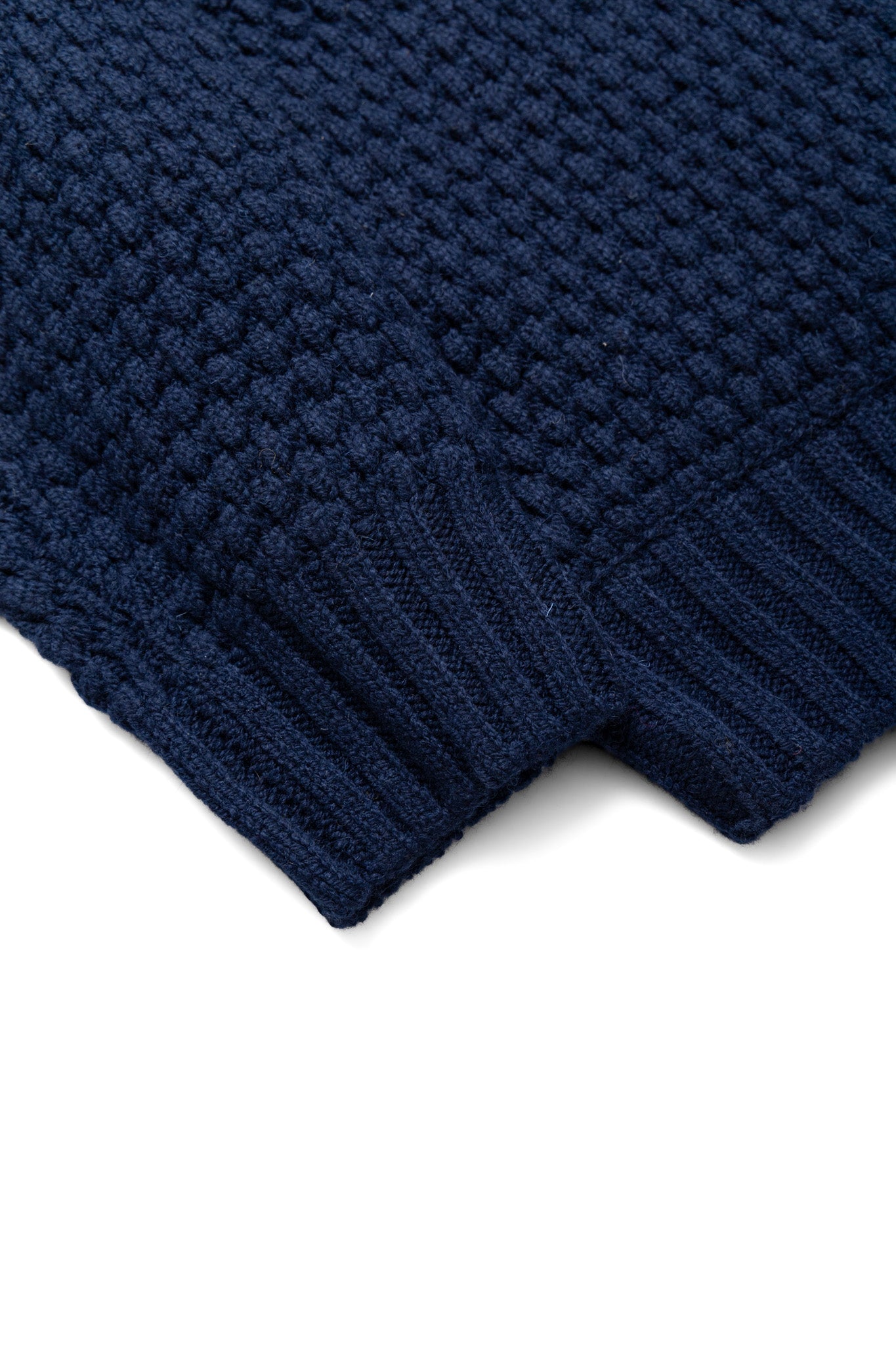 Full Zip Style Popcorn Pattern - Navy