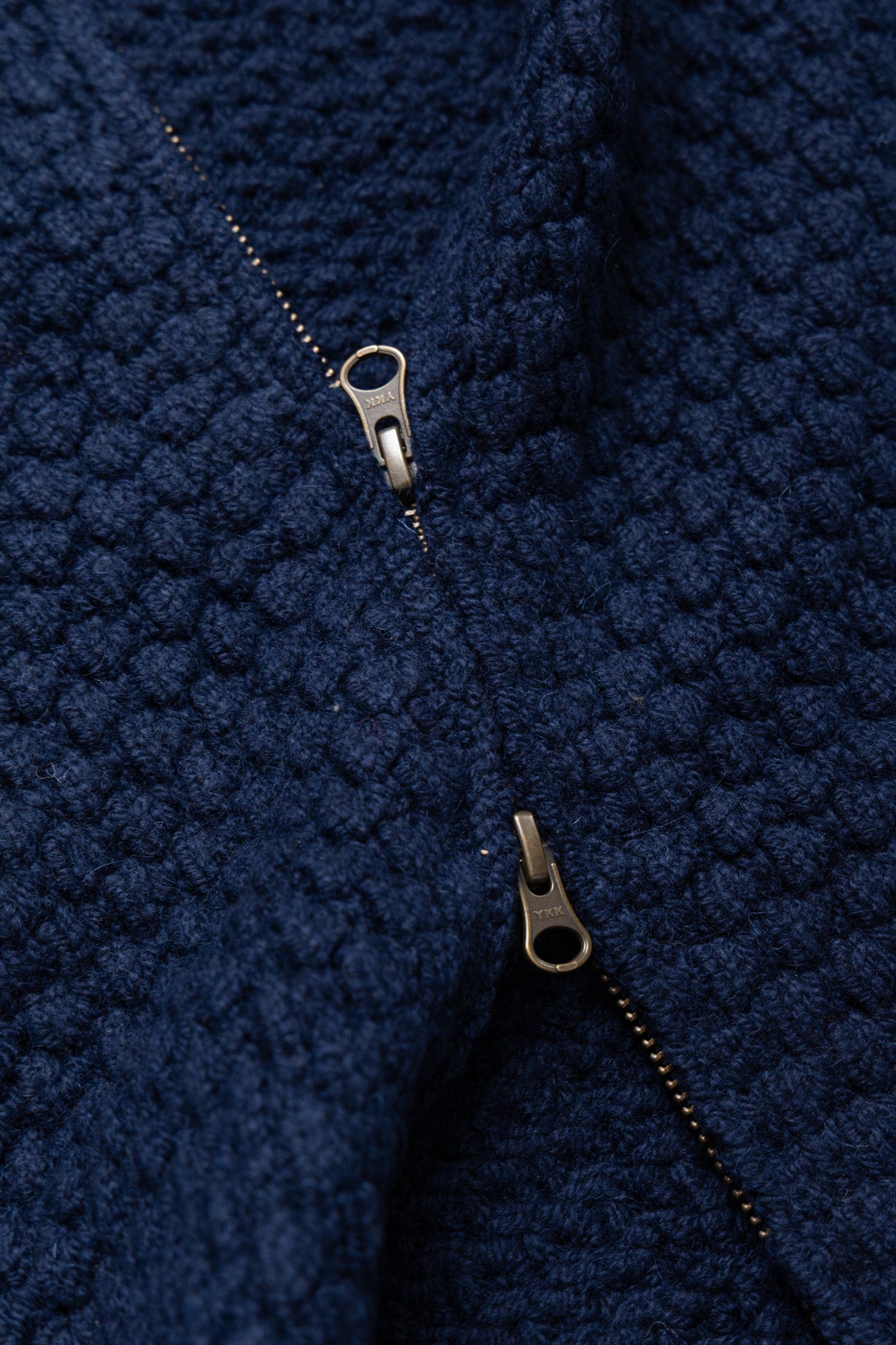 Full Zip Style Popcorn Pattern - Navy