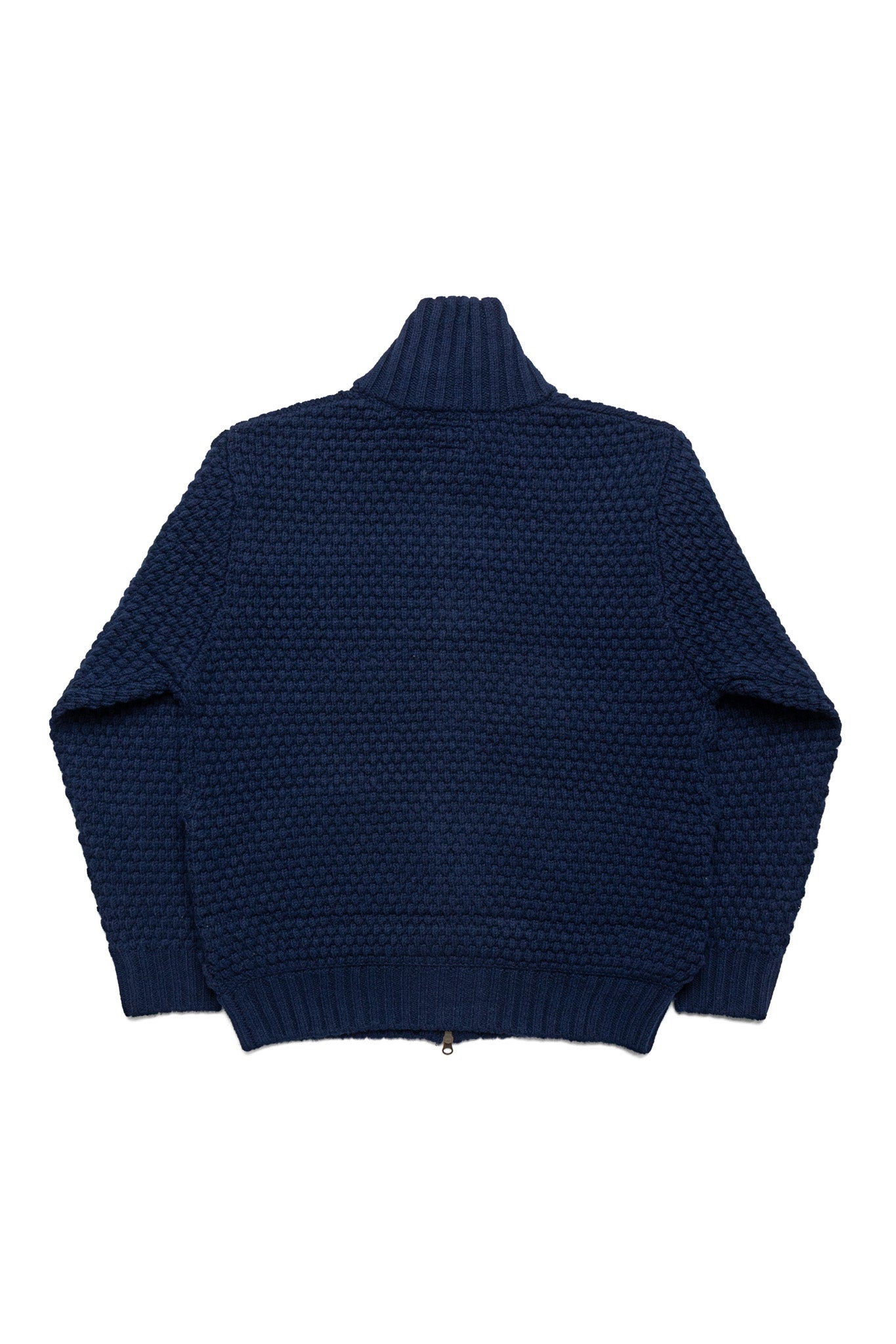 Full Zip Style Popcorn Pattern - Navy