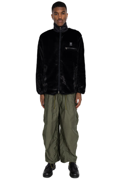 Piping Jacket Micro Fur - Black
