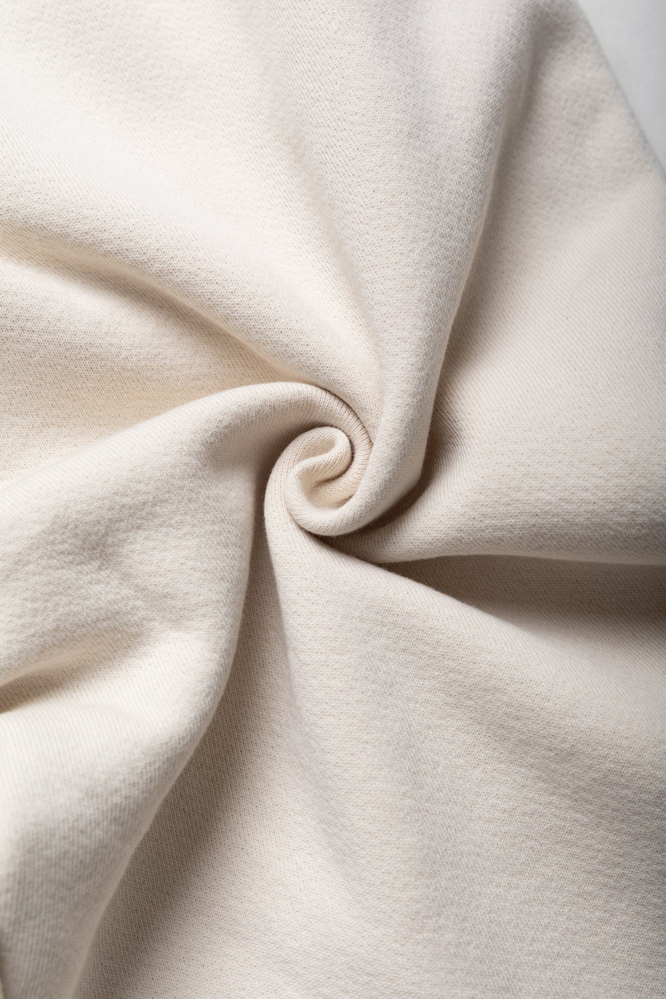 Raw Cropped Hoodie Heavyweight Fleece - Ivory