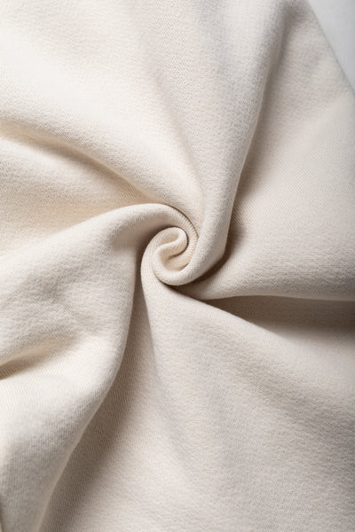 Raw Zip Hoodie Heavyweight Fleece - Ivory