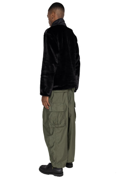Piping Jacket Micro Fur - Black