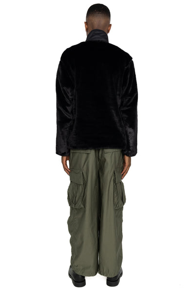Piping Jacket Micro Fur - Black
