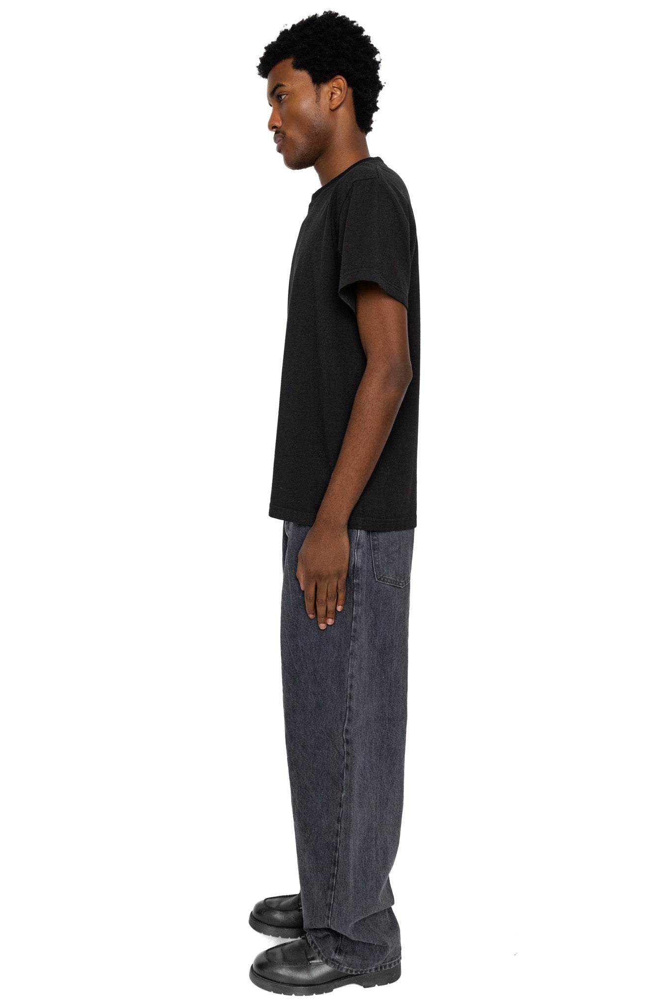 Baggy 5 Pocket Pants - Medium Black