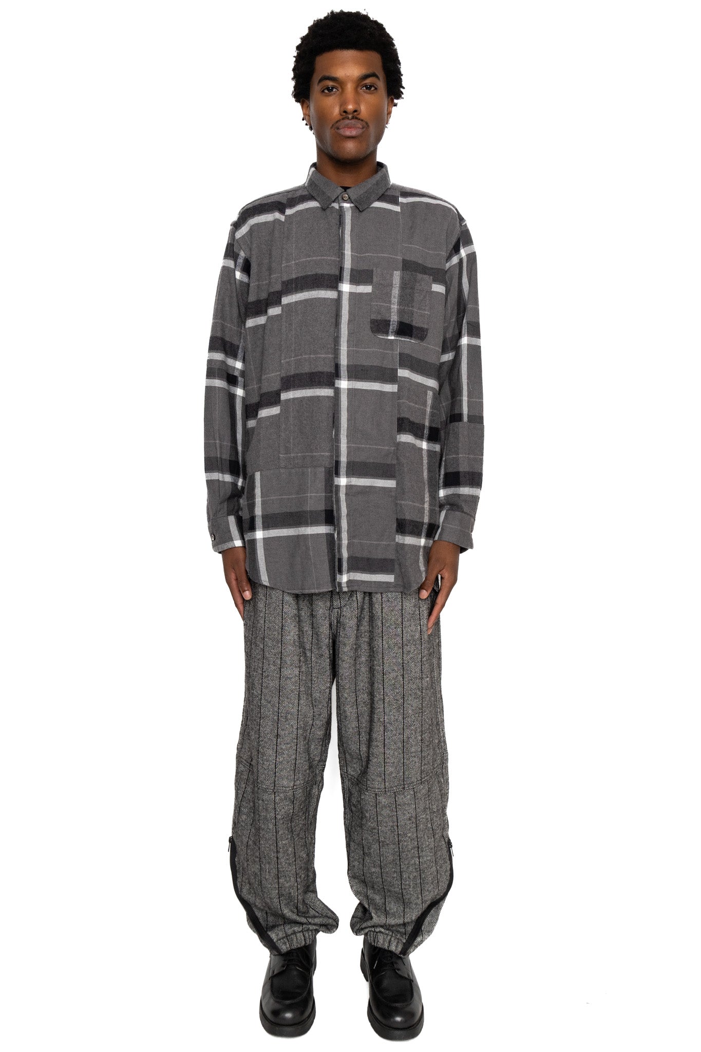 IAC Pant Wool Striped HB - Dk. Grey