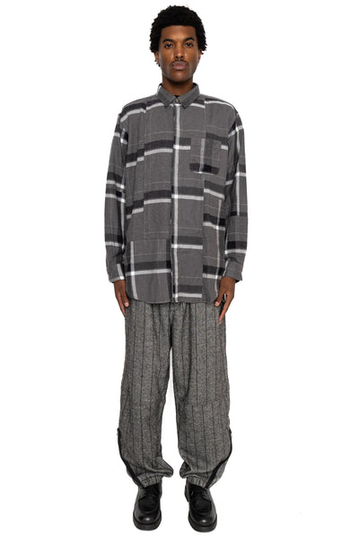 IAC Pant Wool Striped HB - Dk. Grey