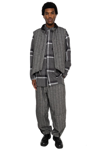 LL Vest Wool Striped HB - Dk. Grey
