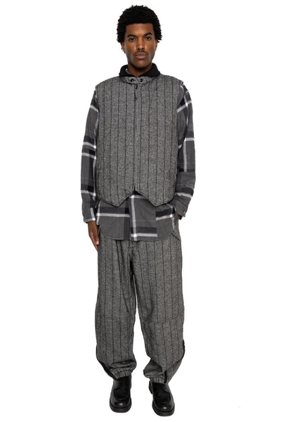 LL Vest Wool Striped HB - Dk. Grey