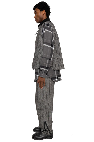 LL Vest Wool Striped HB - Dk. Grey
