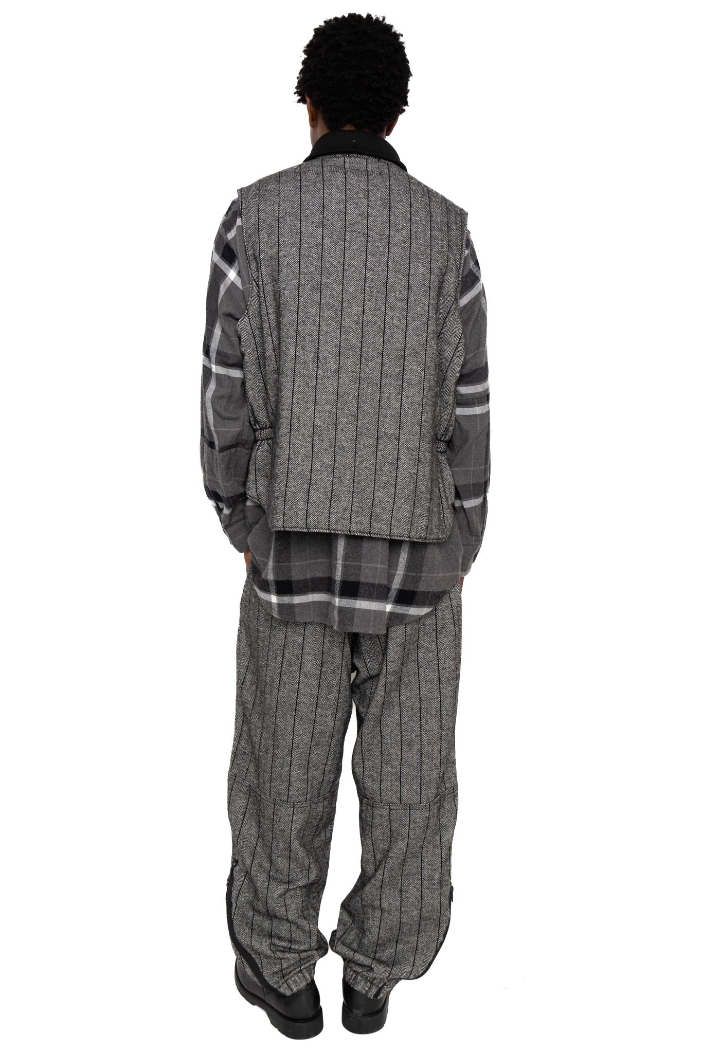 LL Vest Wool Striped HB - Dk. Grey