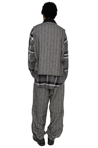 LL Vest Wool Striped HB - Dk. Grey