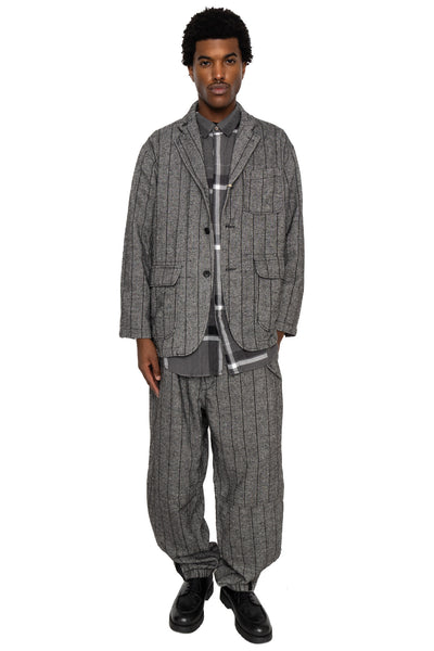 Loiter Jacket Wool Striped HB - Dk.Grey