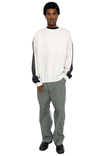 Fleece Knit 2TONES Remake BIG SWT (BONE) - Ecru x Black