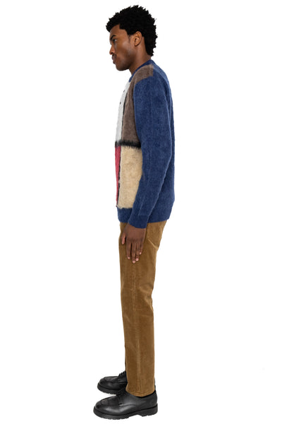 Knit Polo Shaggy 9G - Blue