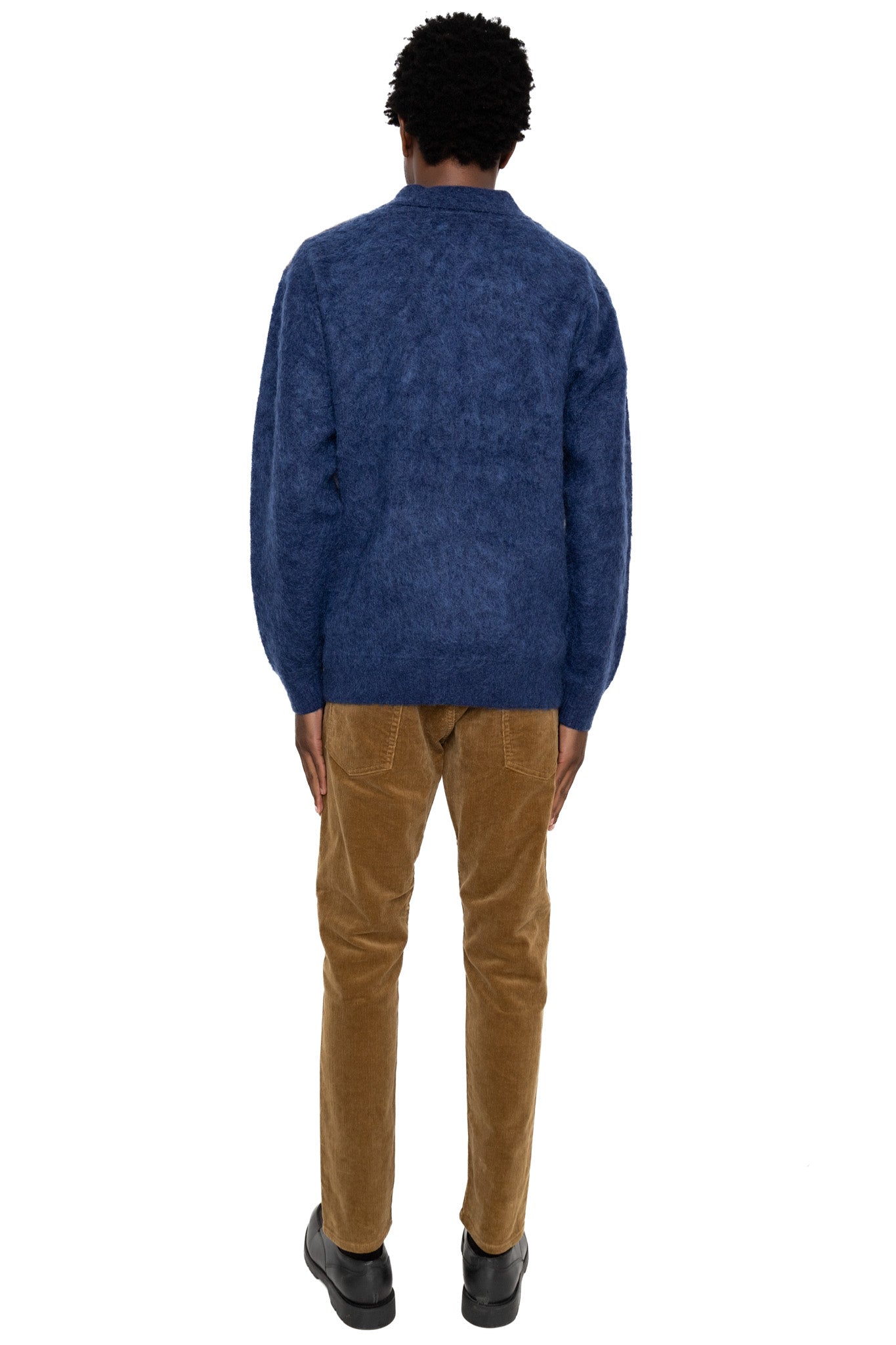 Knit Polo Shaggy 9G - Blue