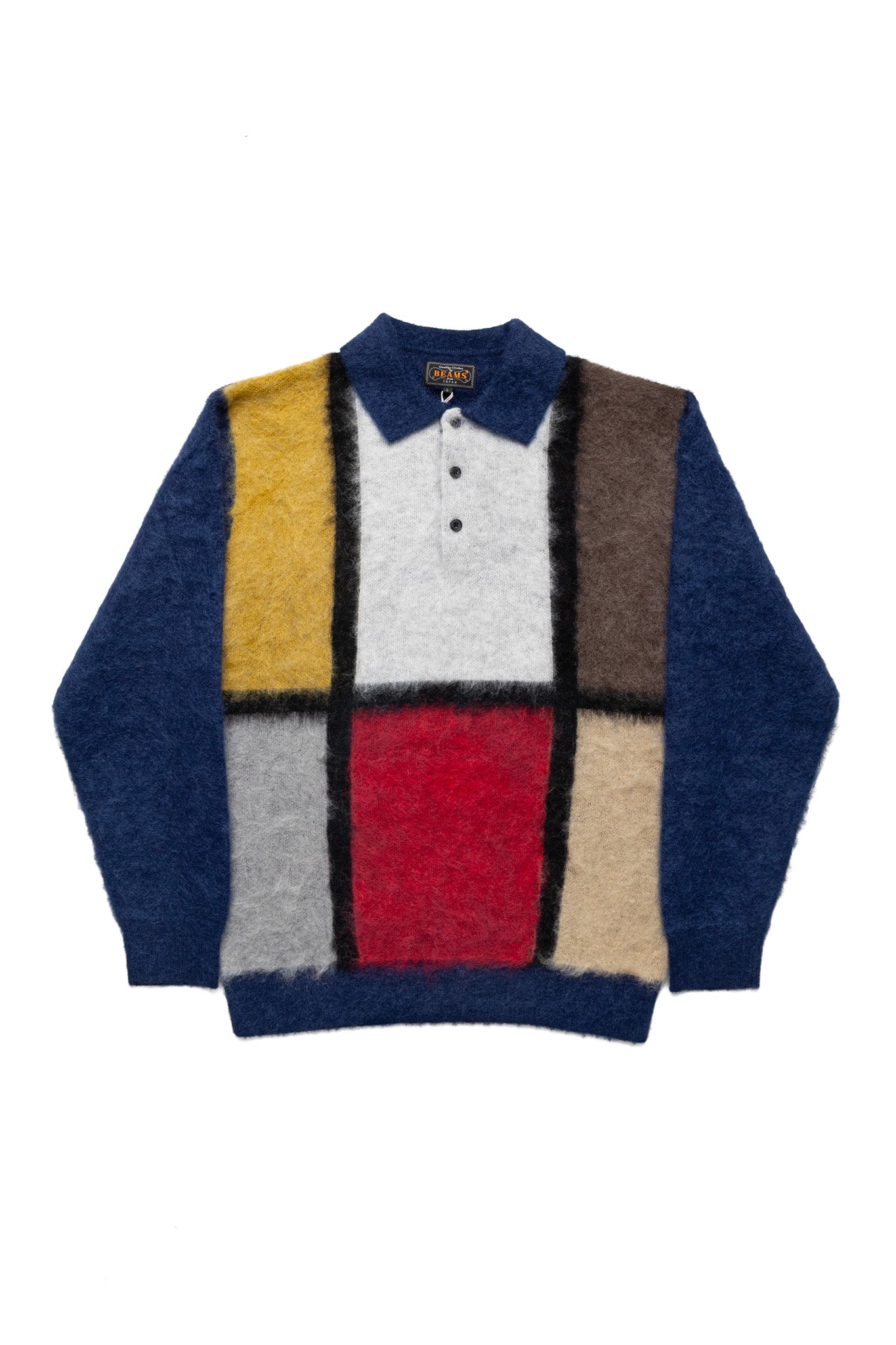 Knit Polo Shaggy 9G - Blue