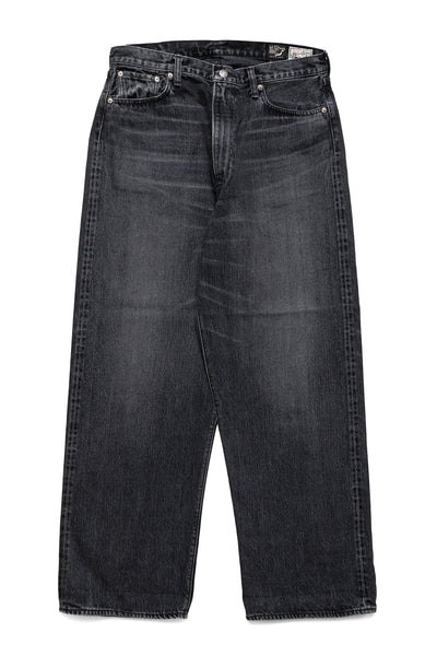 Super Dad Jeans Black Selvedge Denim - Stone Wash (Blue in Green Exclusive)