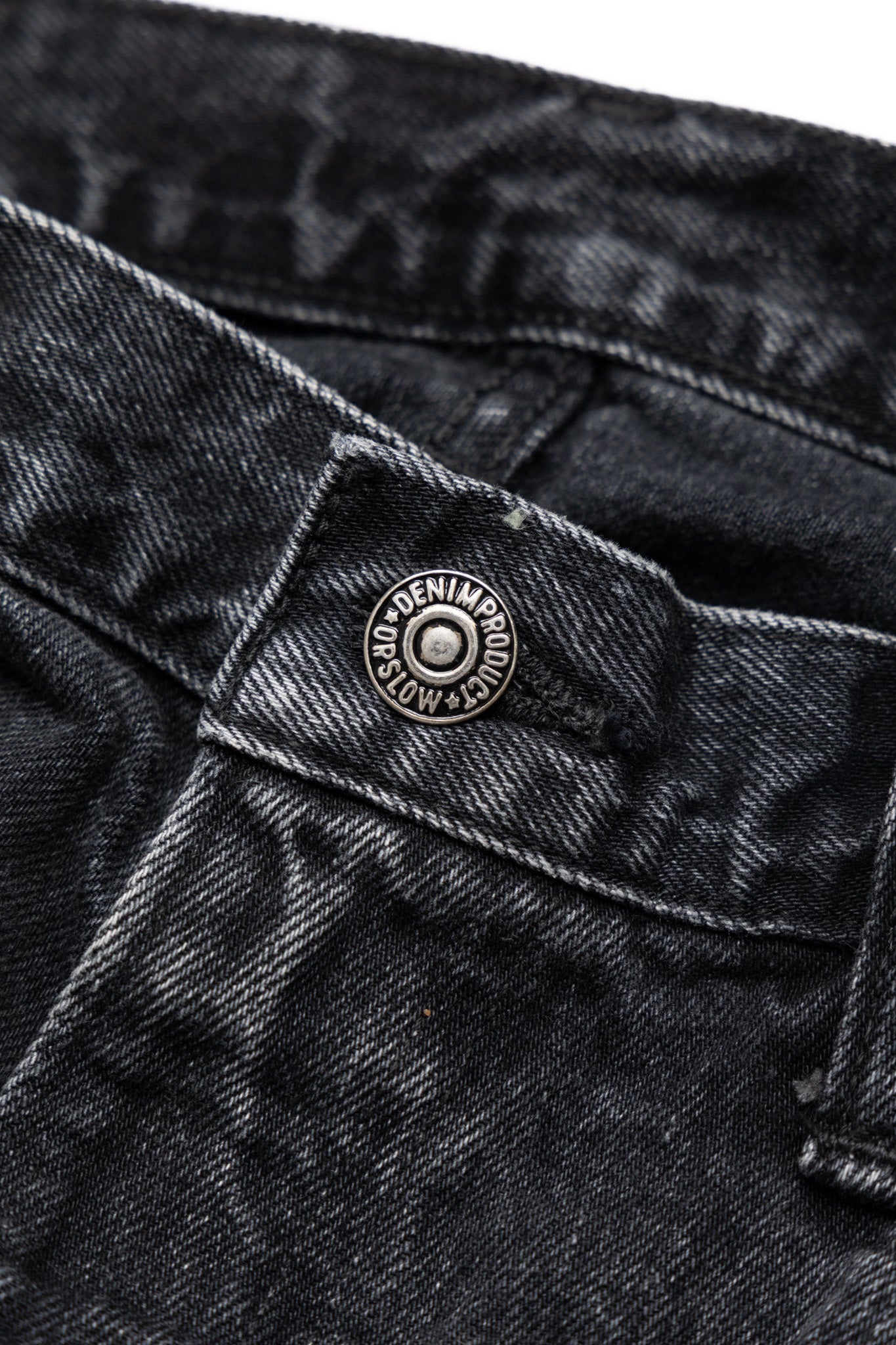 Super Dad Jeans Black Selvedge Denim - Stone Wash (Blue in Green Exclusive)