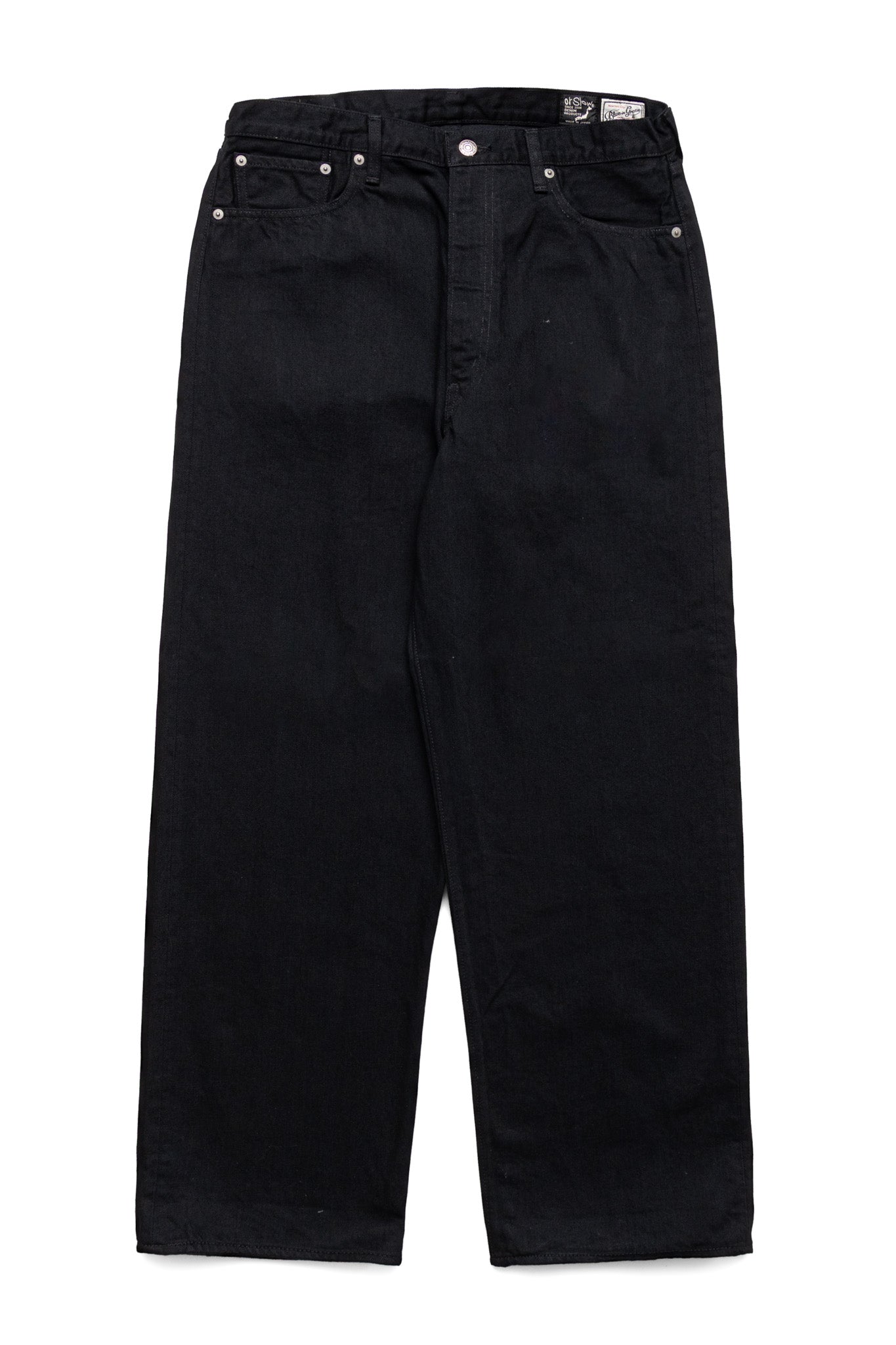 Super Dad Jeans Black Selvedge Denim - One Wash (Blue in Green Exclusive)