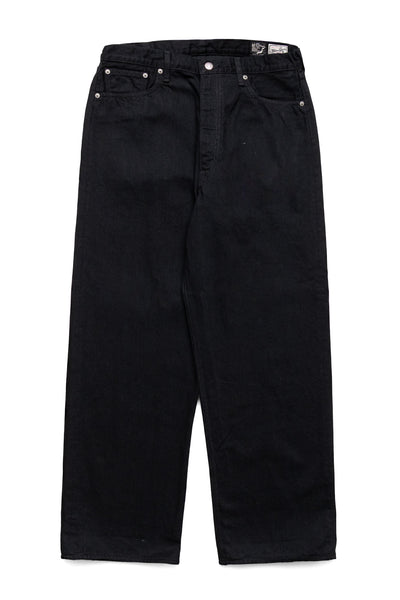 Super Dad Jeans Black Selvedge Denim - One Wash (Blue in Green Exclusive)