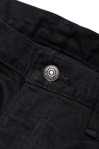 Super Dad Jeans Black Selvedge Denim - One Wash (Blue in Green Exclusive)