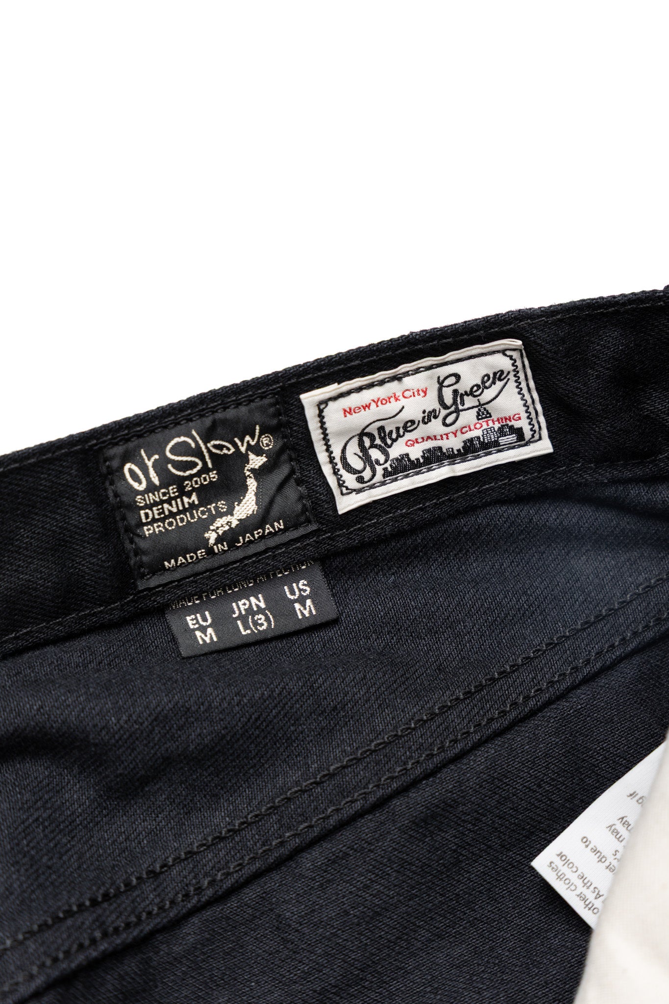 Super Dad Jeans Black Selvedge Denim - One Wash (Blue in Green Exclusive)