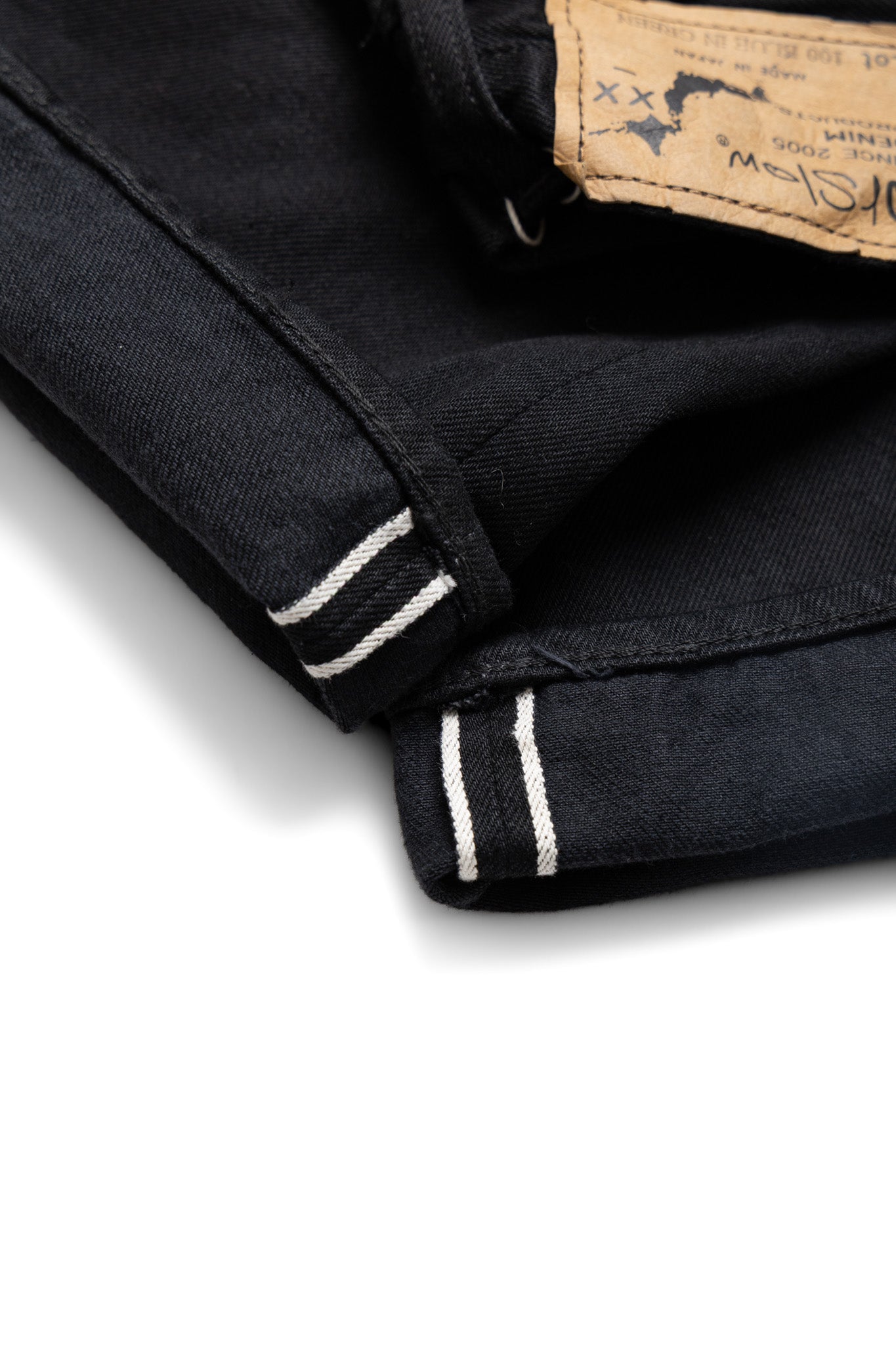 Super Dad Jeans Black Selvedge Denim - One Wash (Blue in Green Exclusive)
