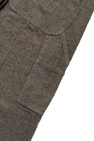 Garment Dye Woolly Finish Herringbone Cloth Painter Pants - Khaki