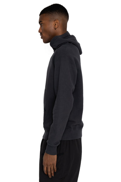 SZ Vintage Pinborder Knit Hoodie - A. Black