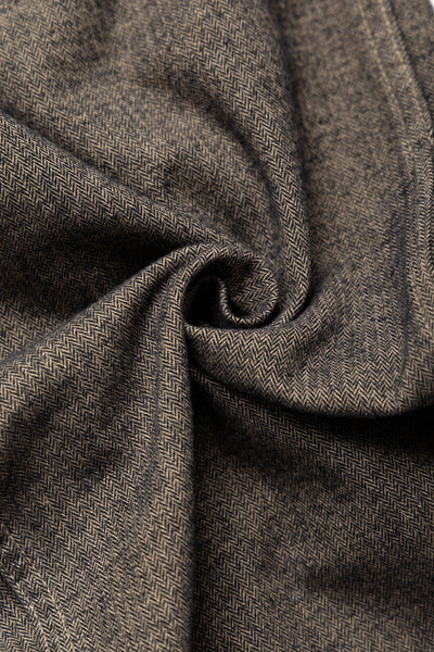 Garment Dye Woolly Finish Herringbone Cloth Painter Pants - Khaki