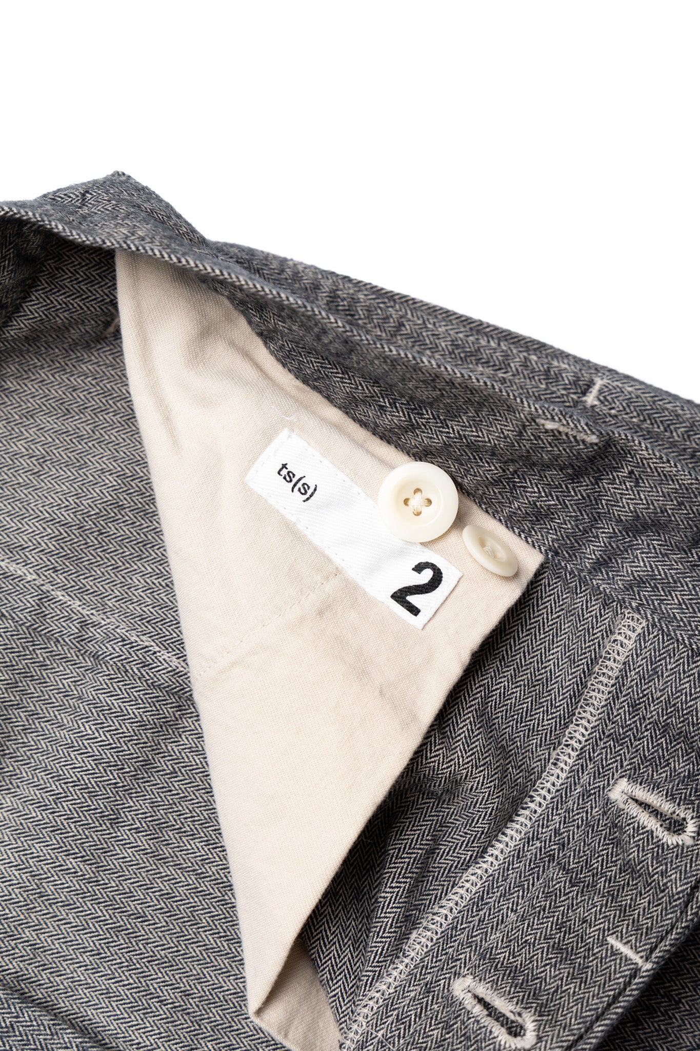 Garment Dye Woolly Finish Herringbone Cloth Painter Pants - Grey