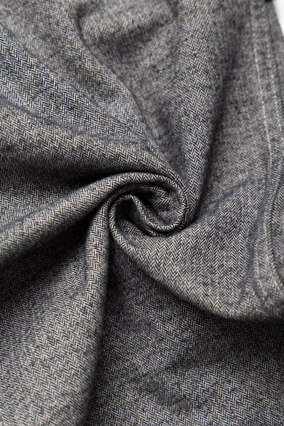 Garment Dye Woolly Finish Herringbone Cloth Painter Pants - Grey