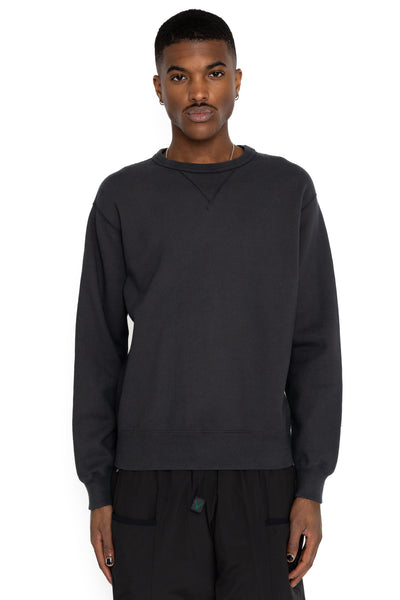 SZ Vintage Pinborder Knit Double V Sweatshirt - A. Black