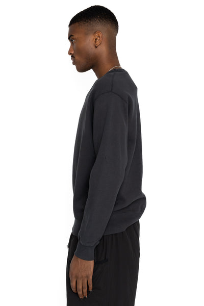 SZ Vintage Pinborder Knit Double V Sweatshirt - A. Black