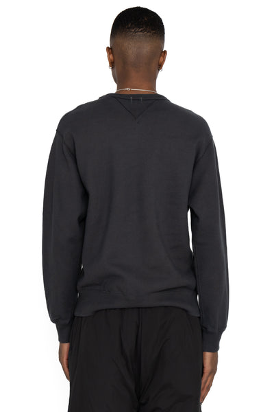 SZ Vintage Pinborder Knit Double V Sweatshirt - A. Black