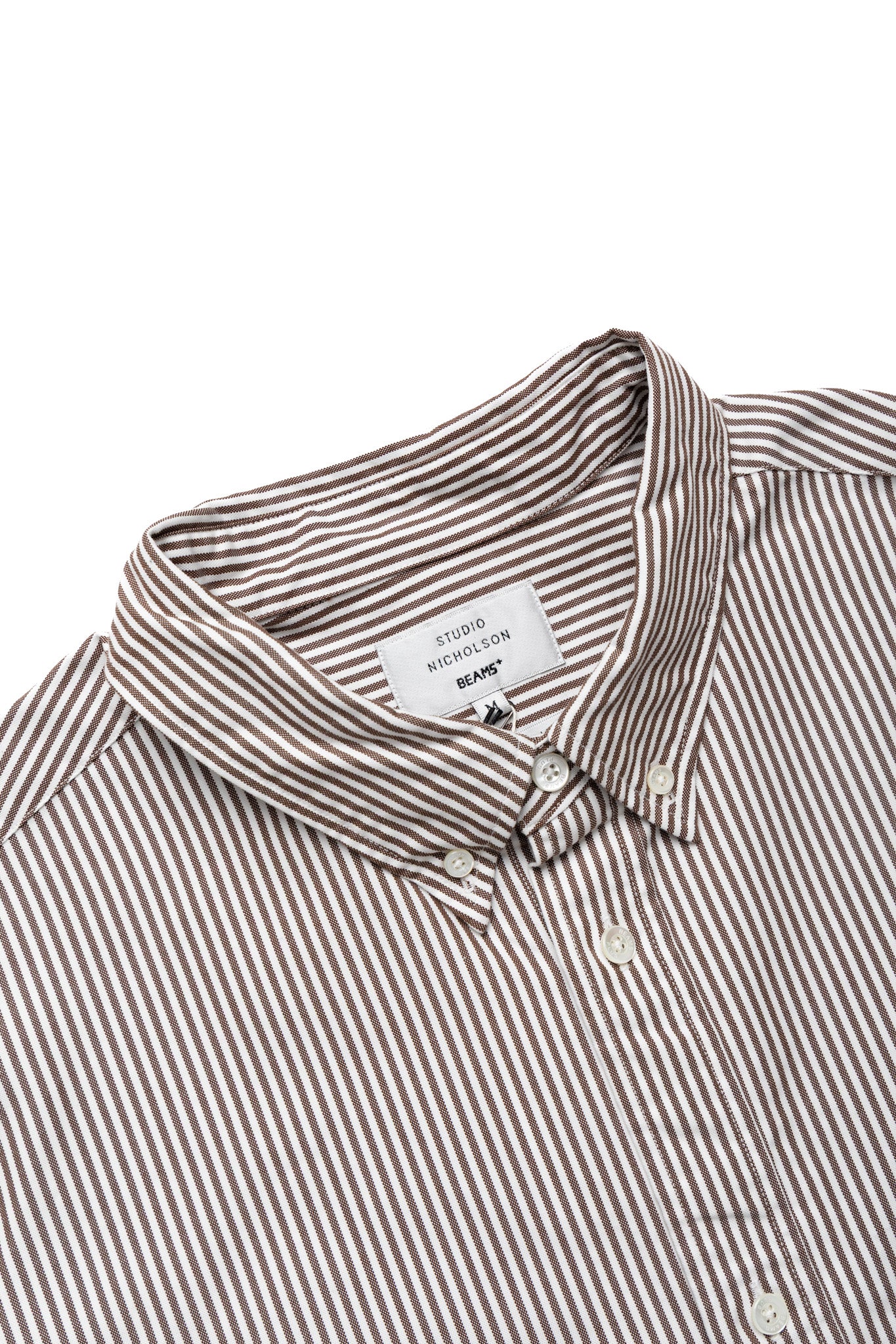 Lisa Oxford Shirt - Brown White Stripe