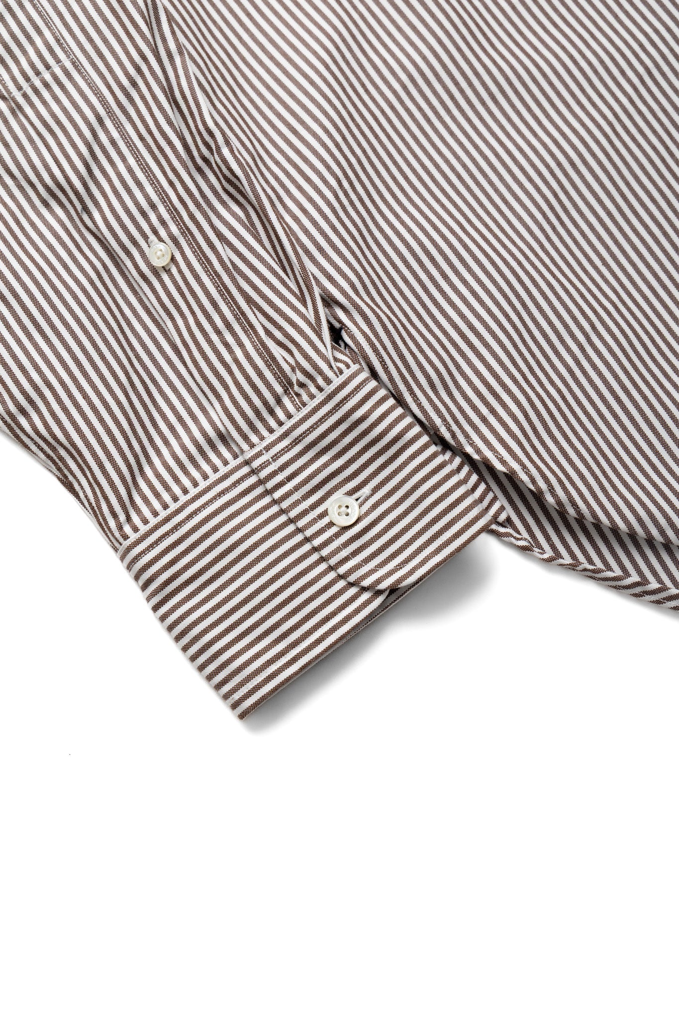 Lisa Oxford Shirt - Brown White Stripe
