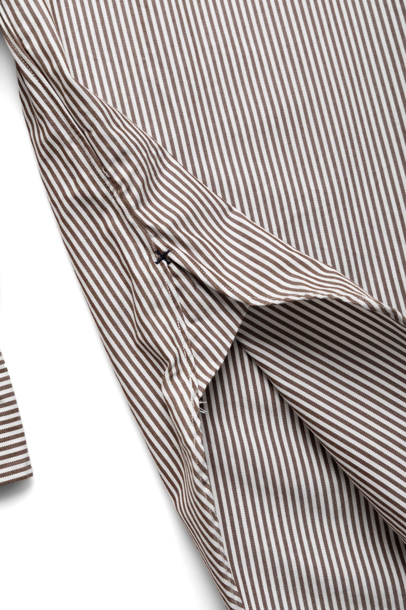 Lisa Oxford Shirt - Brown White Stripe