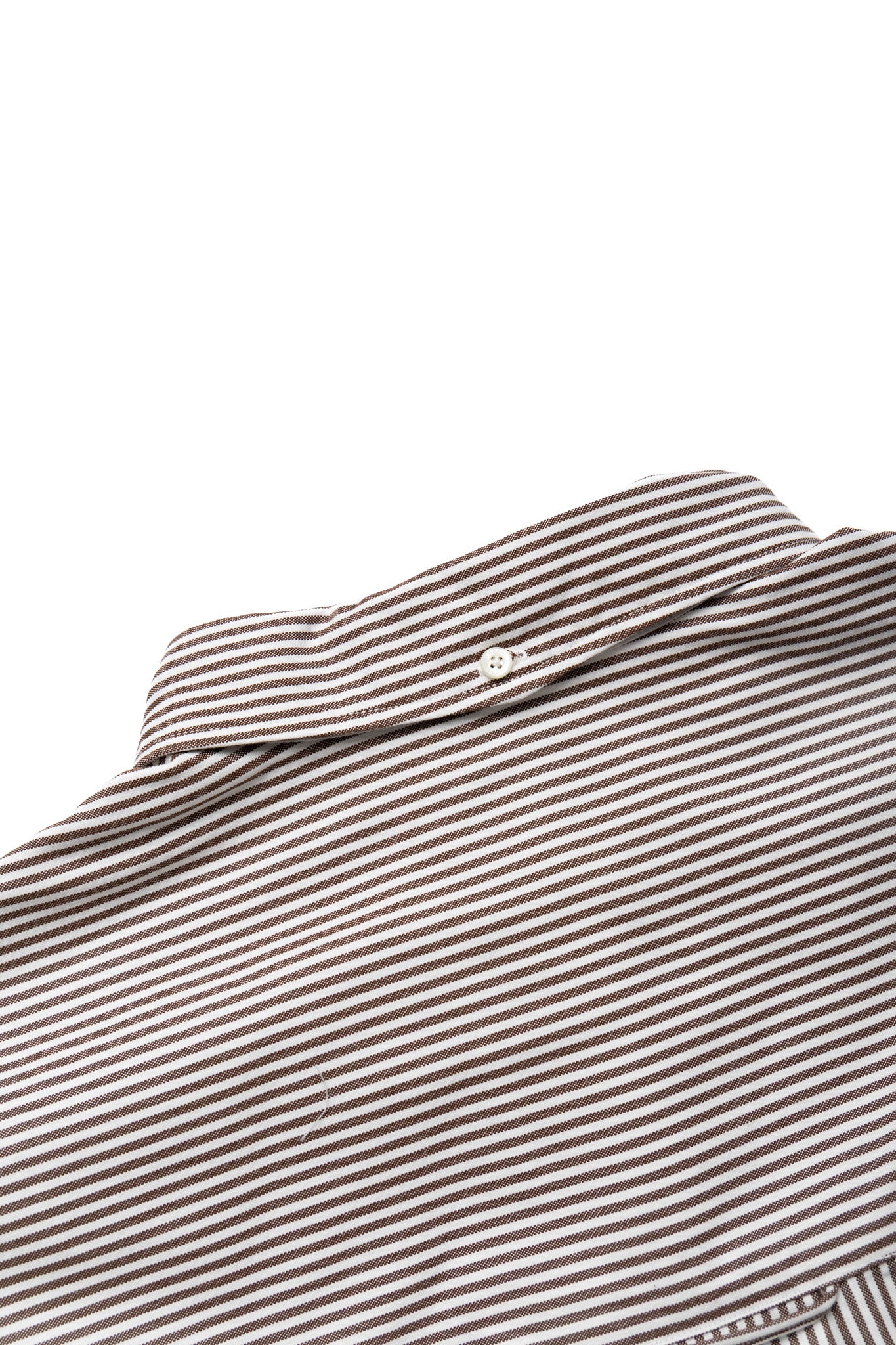 Lisa Oxford Shirt - Brown White Stripe