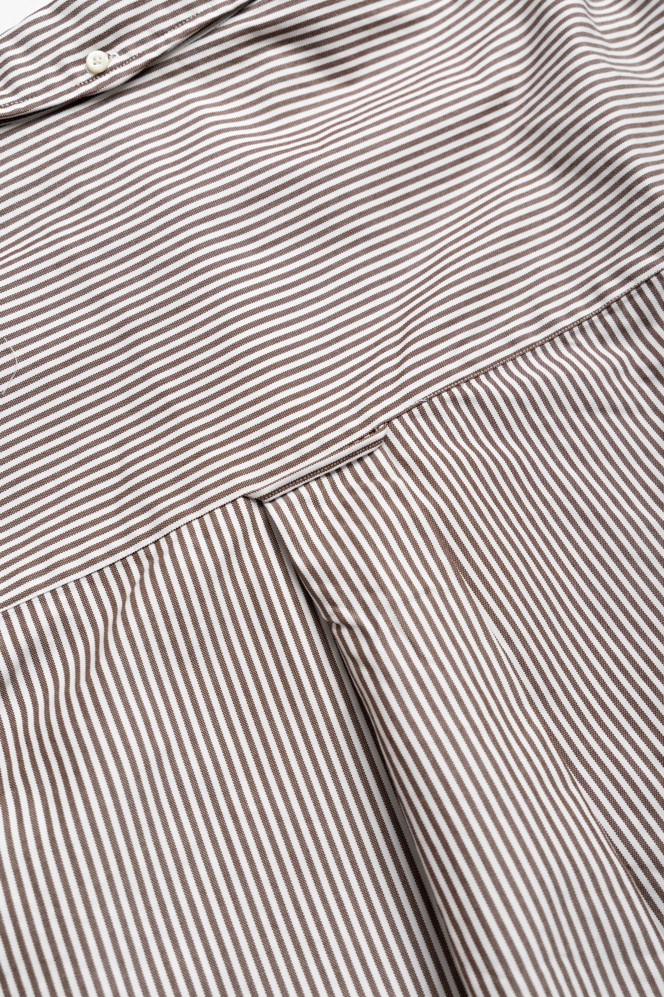 Lisa Oxford Shirt - Brown White Stripe