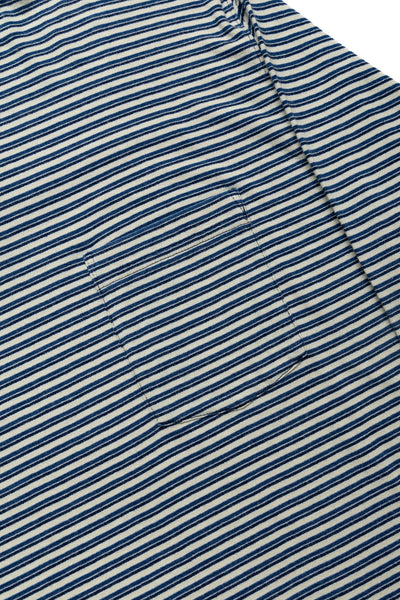 Pocket Tee Indigo Stripe - Off White