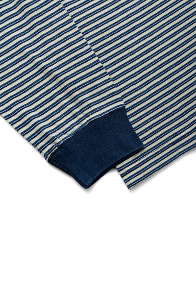 Pocket Tee Indigo Stripe - Off White